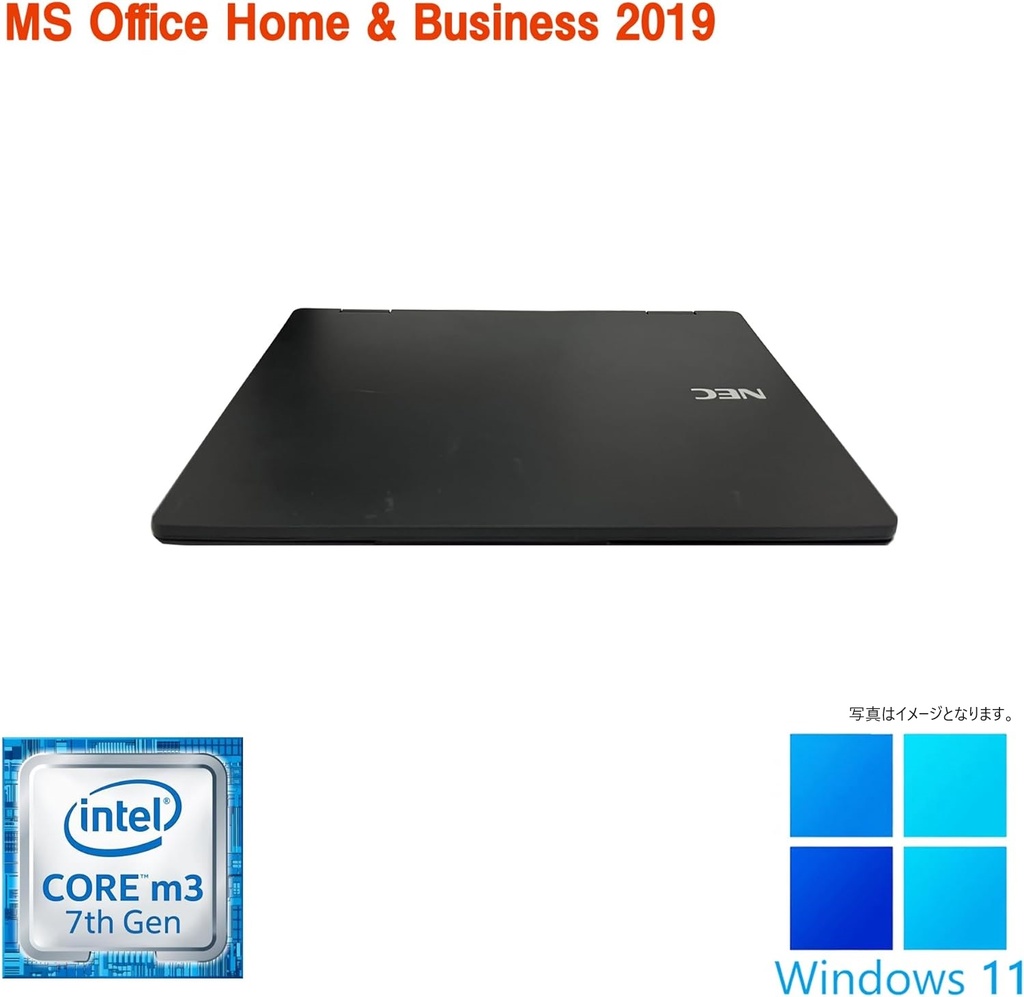 NEC ノートPC VH-3/12.5型フルHD/Win 11 Pro/MS Office Hu0026B 2019/Core m3-7Y30/WEBカメラ/WIFI/Bluetooth/HDMI/4GB/128GB  SSD (整備済み品) | Miracle